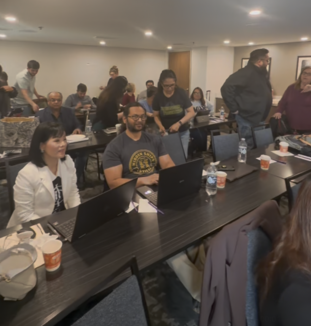 Attendees settled in before a workshop session